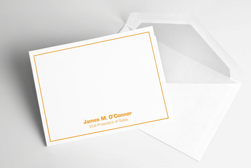 Blank invitation card and envelope Boston Business Printing